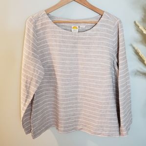 C&C California Striped Linen Shirt Medium